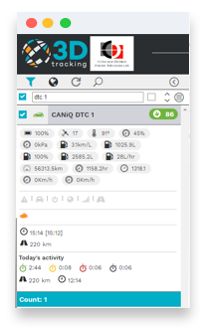 3Dtracking Integrates Diagnostic Trouble Codes (DTCs) for Instant Trouble Monitoring